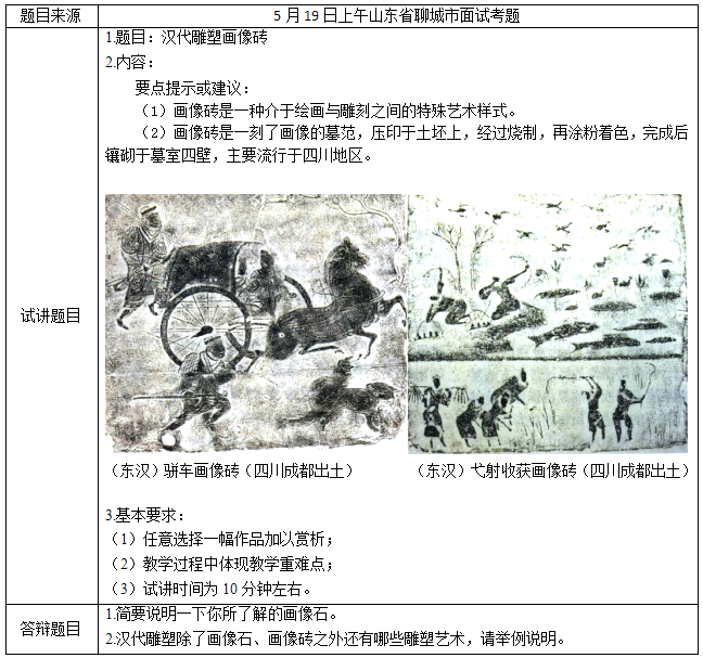 2018上半年高中美術教師資格證面試真題(第一批)考題回顧4